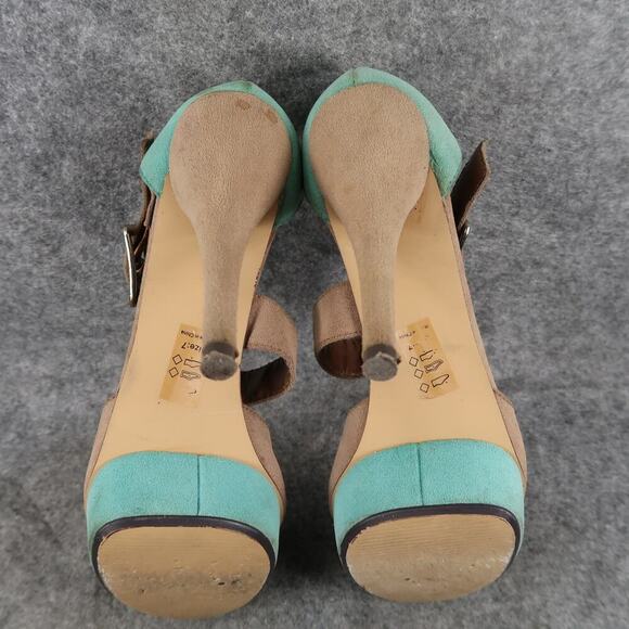 Just Fabulous Shoes Womens 7 Stiletto Pumps Platform Buckle Ankle Strap Open Toe - Picture 11 of 14